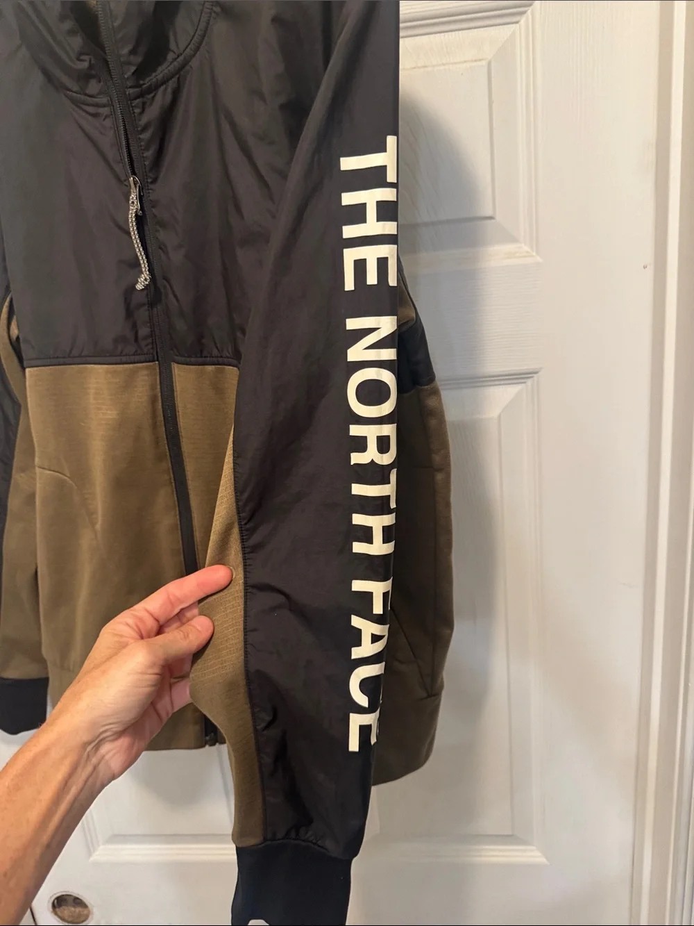 The North Face Two-Tone Hooded Zip Jacket in Black & Brown